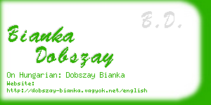 bianka dobszay business card